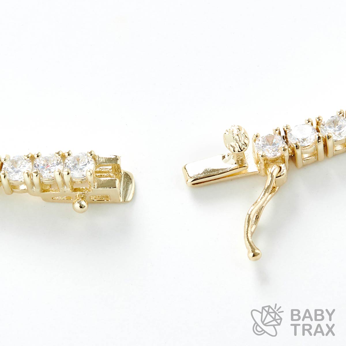 テニスチェーン ネックレス YG 925silver ジルコニア長さ455mm 幅3mm 4TN8