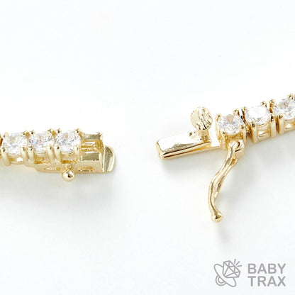 テニスチェーン ネックレス YG 925silver ジルコニア長さ455mm 幅3mm 4TN8