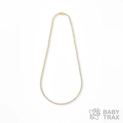 テニスチェーン ネックレス YG 925silver ジルコニア長さ505mm 幅3mm 4TN9