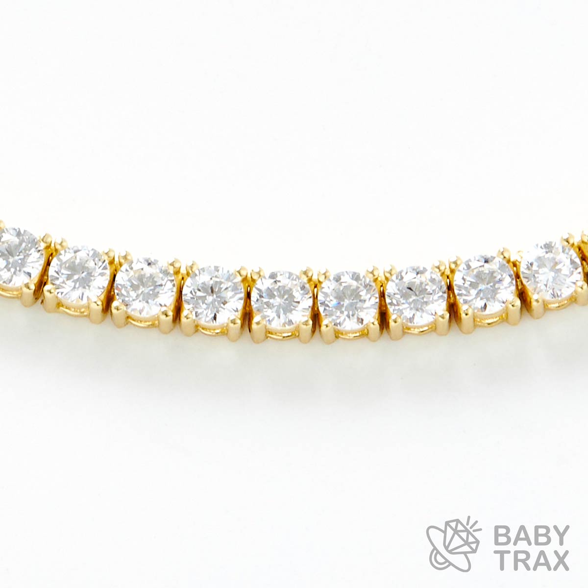 テニスチェーン ネックレス YG 925silver ジルコニア長さ505mm 幅3mm 4TN9