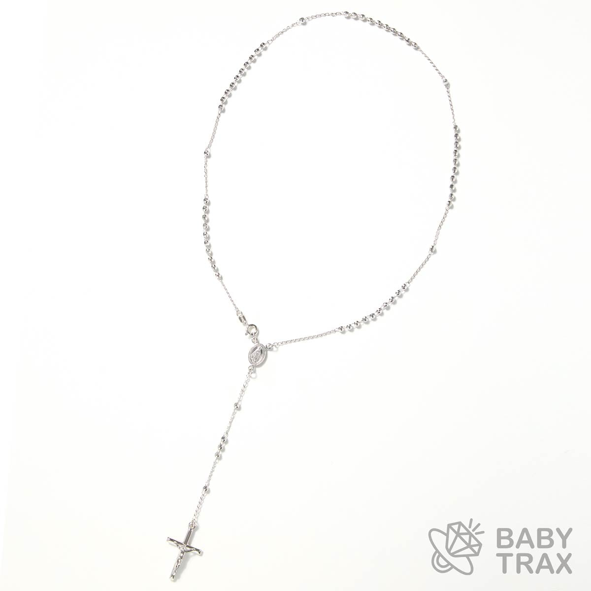 ロザリオネックレス  WGメッキ シルバー 925 BT0278 35㎝  7ｇ