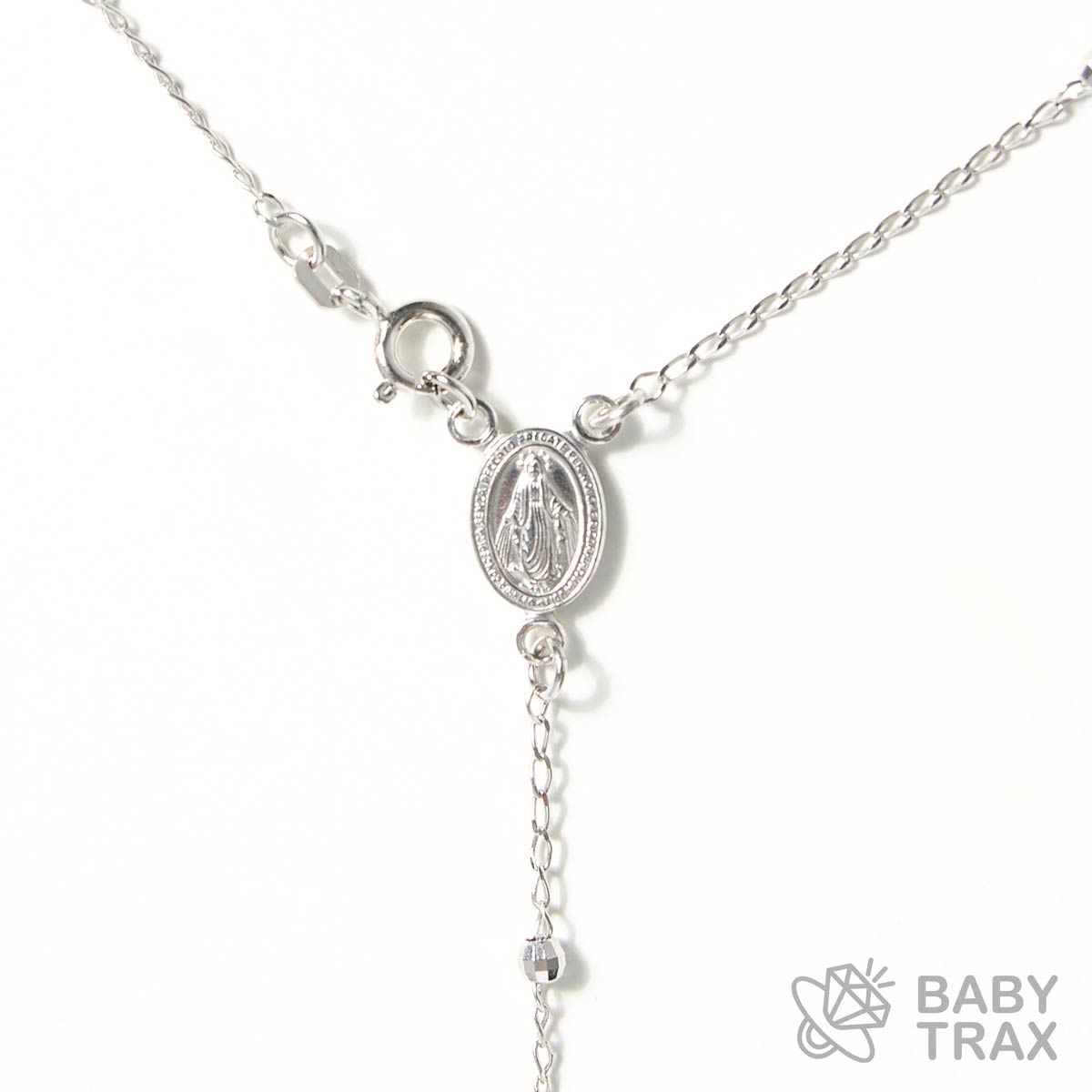 ロザリオネックレス  WGメッキ シルバー 925 BT0278 35㎝  7ｇ