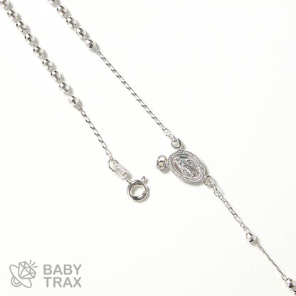ロザリオネックレス  WGメッキ シルバー 925 BT0278 35㎝  7ｇ