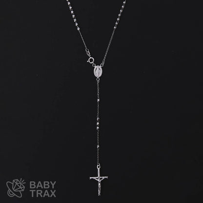 ロザリオネックレス  WGメッキ シルバー 925 BT0278 35㎝  7ｇ