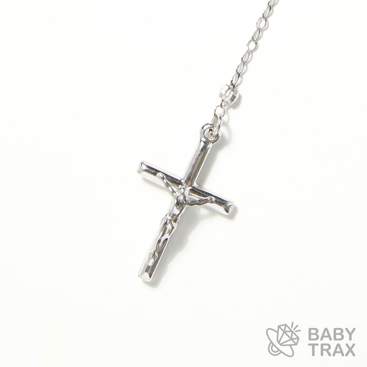 ロザリオネックレス  WGメッキ シルバー 925 35㎝  8ｇ BT0279
