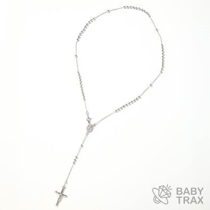 ロザリオネックレス  WGメッキ シルバー 925 35㎝  8ｇ BT0279