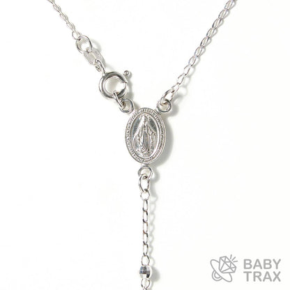 ロザリオネックレス  WGメッキ シルバー 925 35㎝  8ｇ BT0279