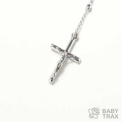 ロザリオネックレス  WGメッキ シルバー 925 43㎝  7ｇ BT0367