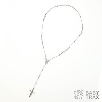ロザリオネックレス  WGメッキ シルバー 925 43㎝  7ｇ BT0367