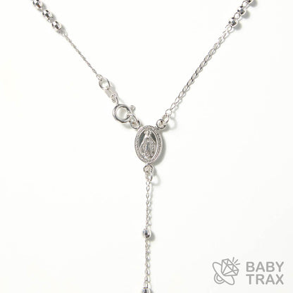 ロザリオネックレス  WGメッキ シルバー 925 43㎝  7ｇ BT0367