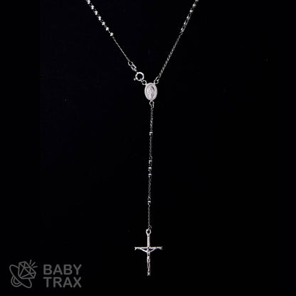 ロザリオネックレス  WGメッキ シルバー 925 43㎝  7ｇ BT0367