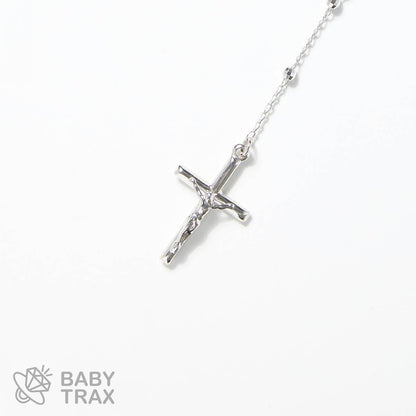 ロザリオネックレス  WGメッキ シルバー 925 34㎝  7ｇ BT0371