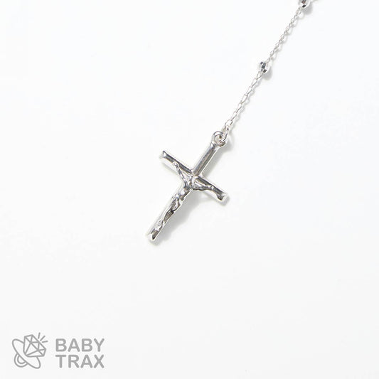 ロザリオネックレス  WGメッキ シルバー 925 34㎝  7ｇ BT0371