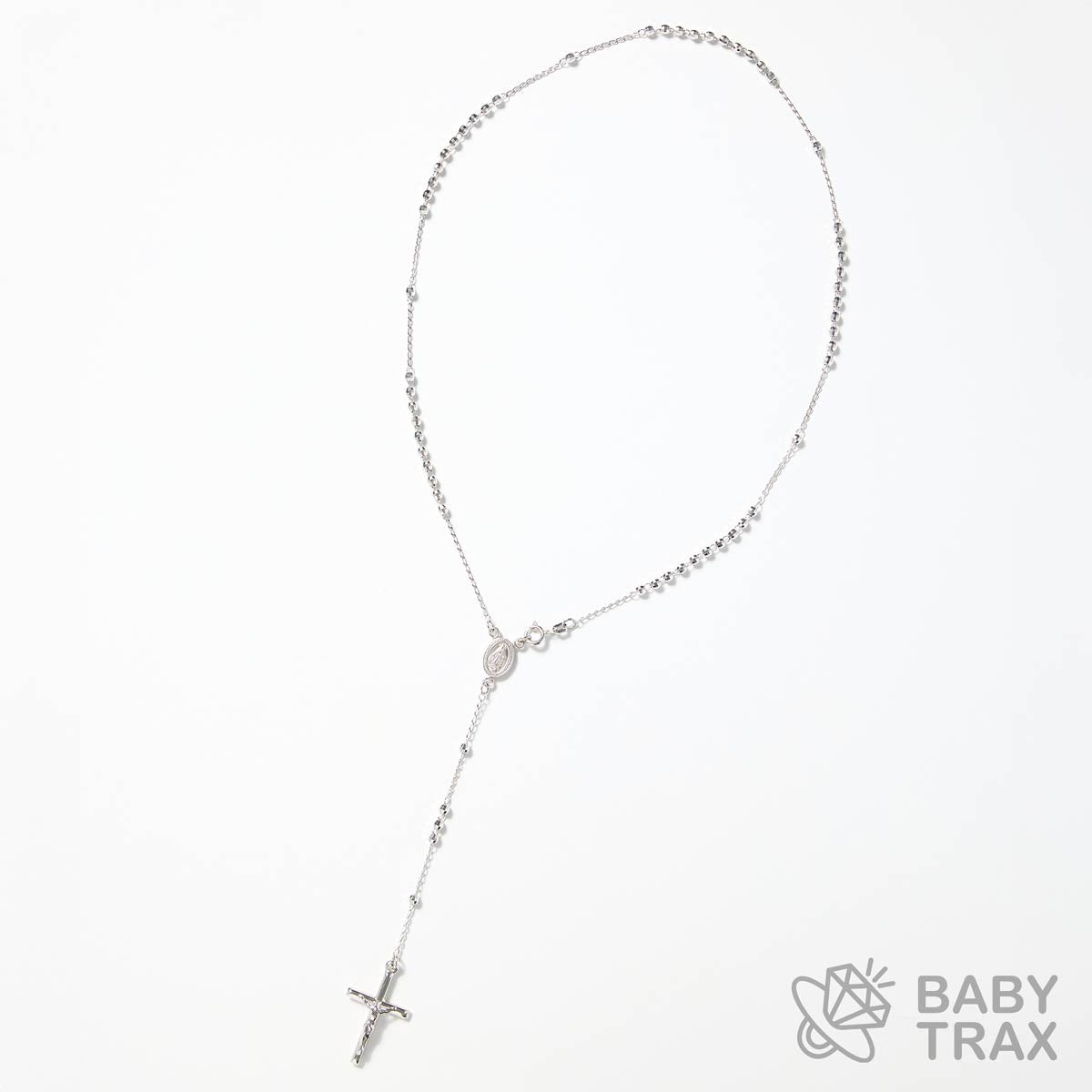 ロザリオネックレス  WGメッキ シルバー 925 34㎝  7ｇ BT0371