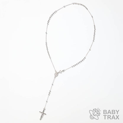 ロザリオネックレス  WGメッキ シルバー 925 34㎝  7ｇ BT0371