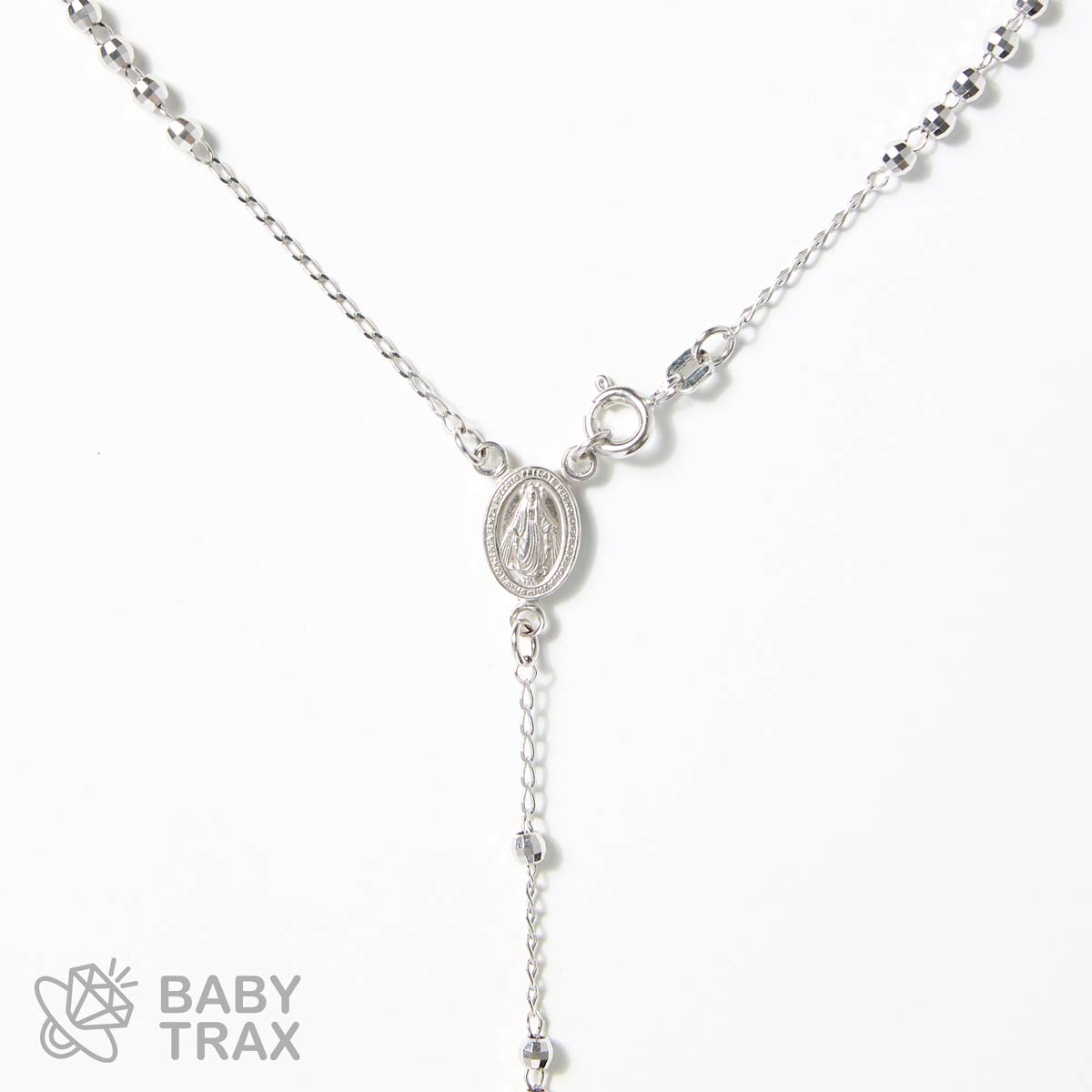 ロザリオネックレス  WGメッキ シルバー 925 34㎝  7ｇ BT0371