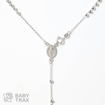 ロザリオネックレス  WGメッキ シルバー 925 34㎝  7ｇ BT0371