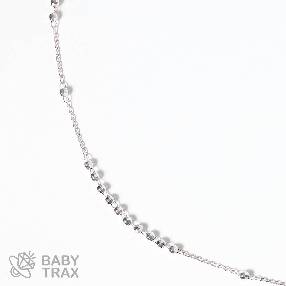 ロザリオネックレス  WGメッキ シルバー 925 34㎝  7ｇ BT0371