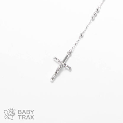 ロザリオネックレス  WGメッキ シルバー 925 43㎝  7ｇ BT0372