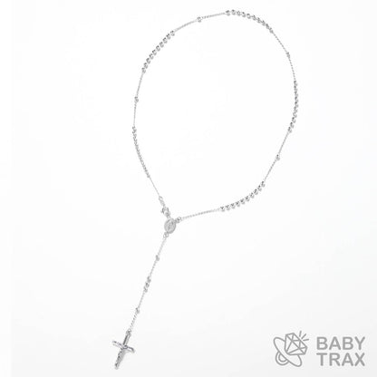 ロザリオネックレス  WGメッキ シルバー 925 43㎝  7ｇ BT0372