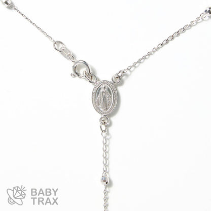 ロザリオネックレス  WGメッキ シルバー 925 43㎝  7ｇ BT0372