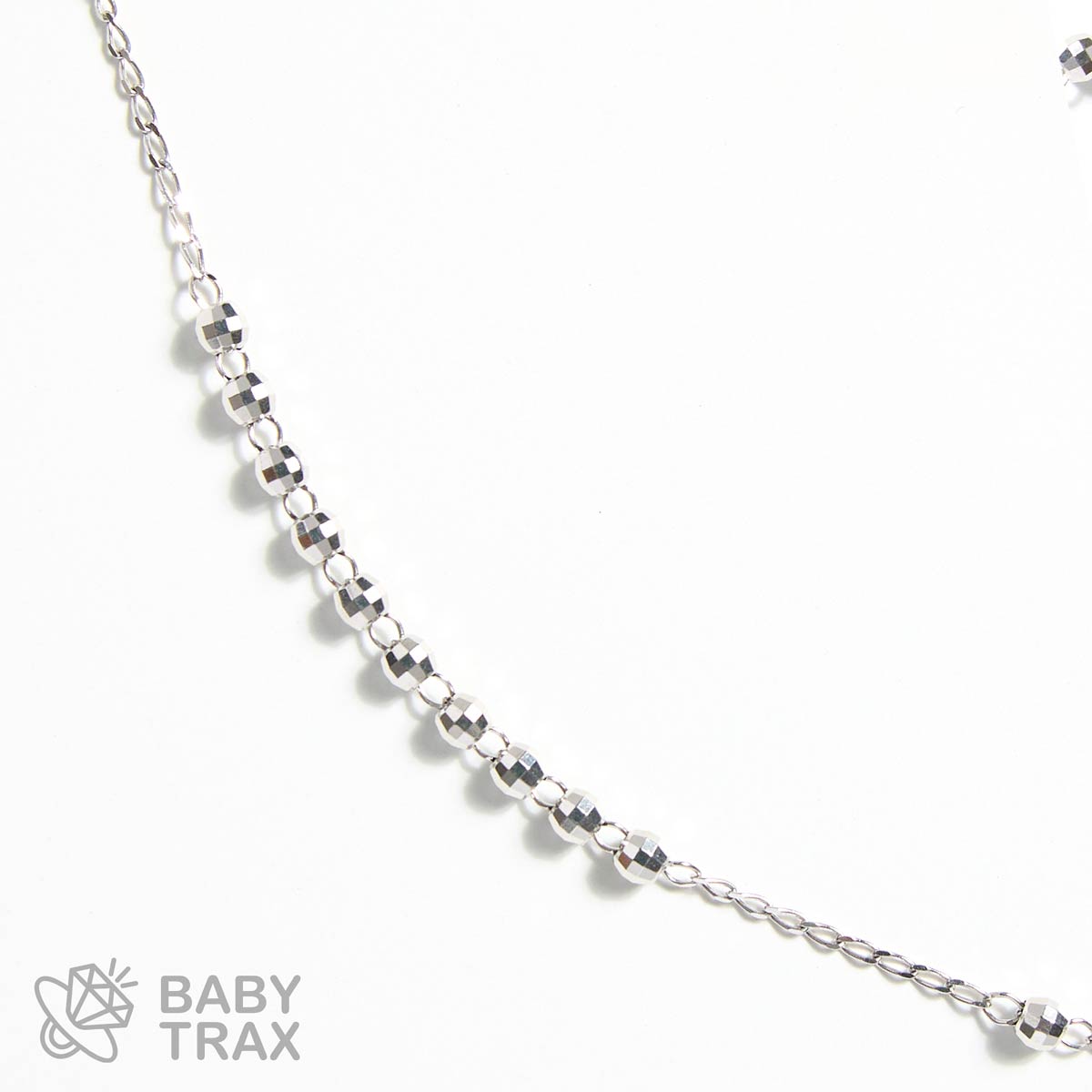 ロザリオネックレス  WGメッキ シルバー 925 43㎝  7ｇ BT0372