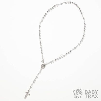 ロザリオネックレス  WGメッキ シルバー 925 46㎝  11ｇ BT0386