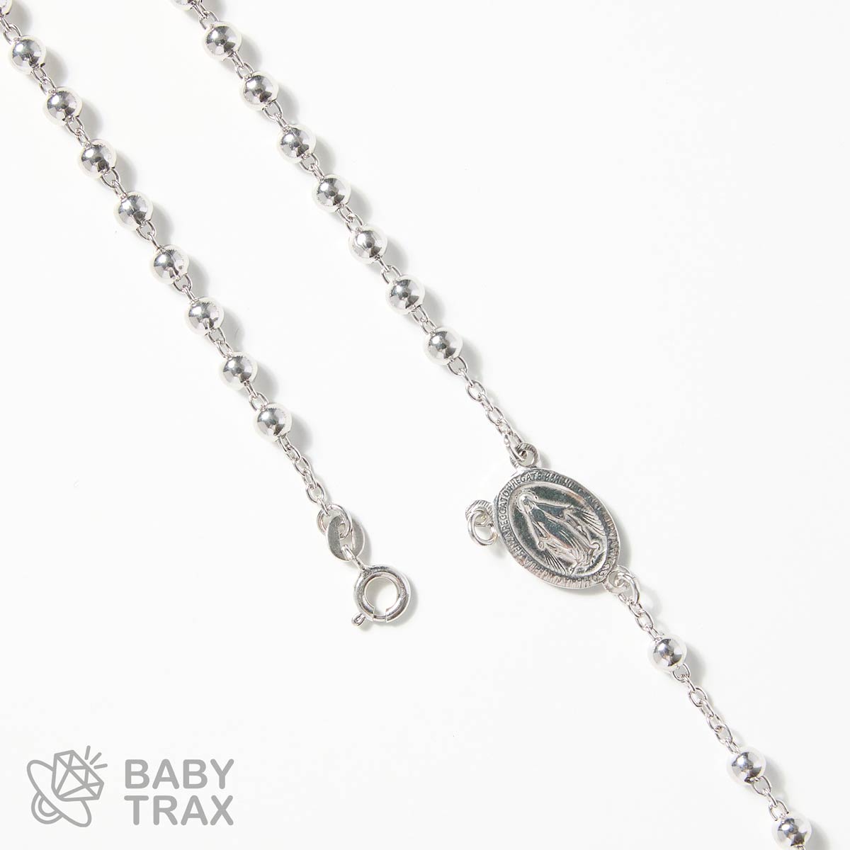 ロザリオネックレス  WGメッキ シルバー 925 46㎝  11ｇ BT0386