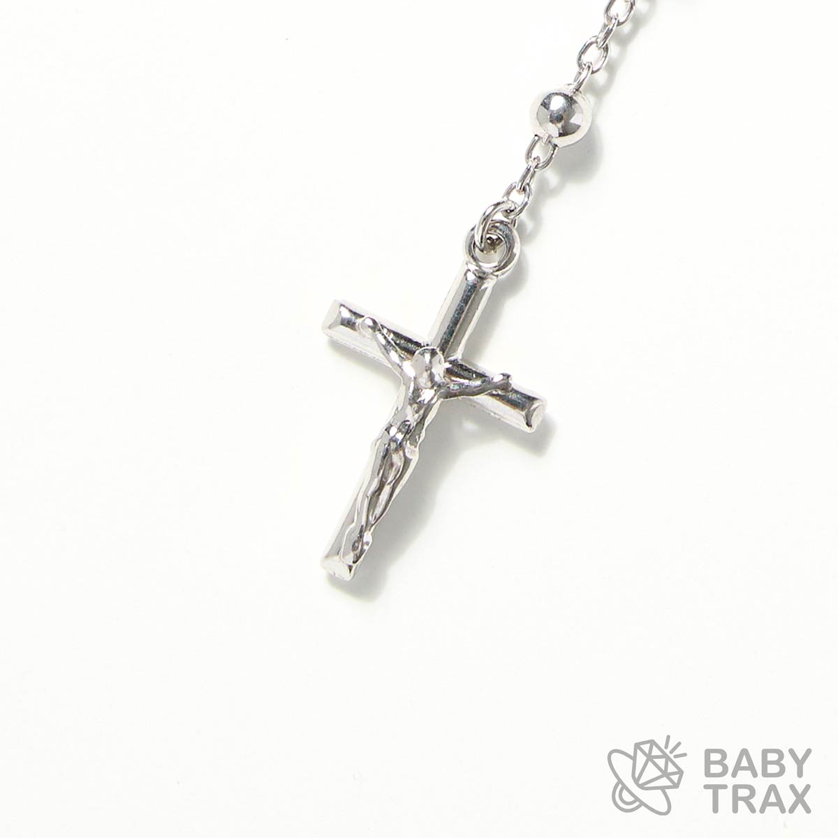 ロザリオネックレス  WGメッキ シルバー 925 33㎝  15ｇ BT0452