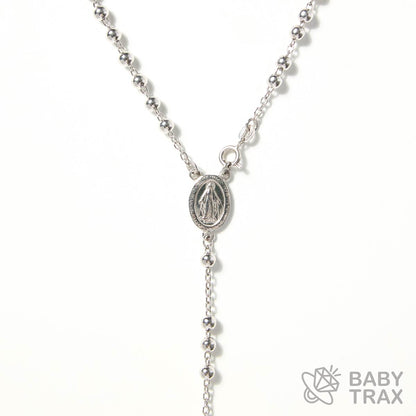 ロザリオネックレス  WGメッキ シルバー 925 33㎝  15ｇ BT0452