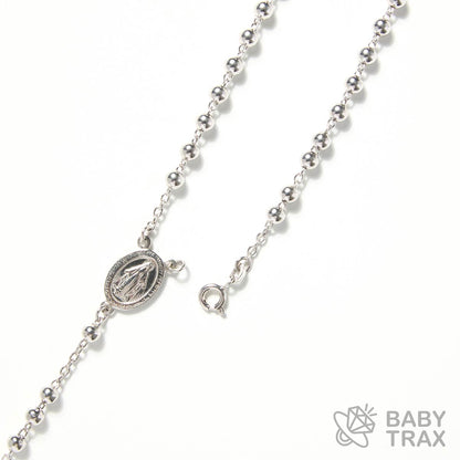 ロザリオネックレス  WGメッキ シルバー 925 33㎝  15ｇ BT0452