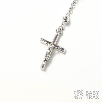 ロザリオネックレス  WGメッキ シルバー 925 33㎝  14ｇ BT0453