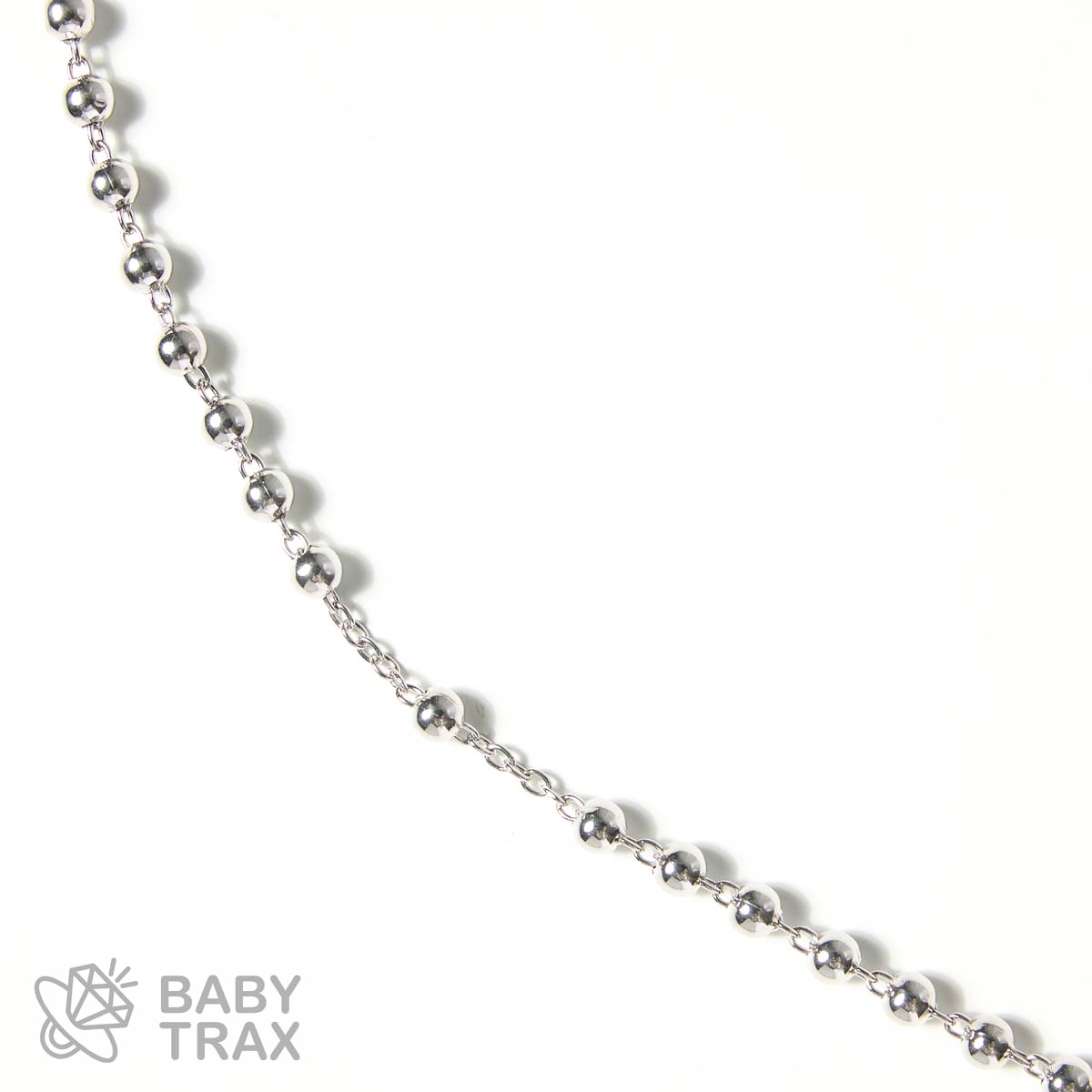 ロザリオネックレス  WGメッキ シルバー 925 33㎝  14ｇ BT0453