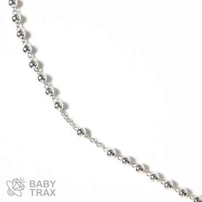 ロザリオネックレス  WGメッキ シルバー 925 33㎝  14ｇ BT0453