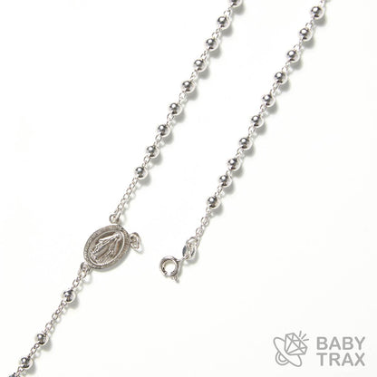 ロザリオネックレス  WGメッキ シルバー 925 33㎝  14ｇ BT0453