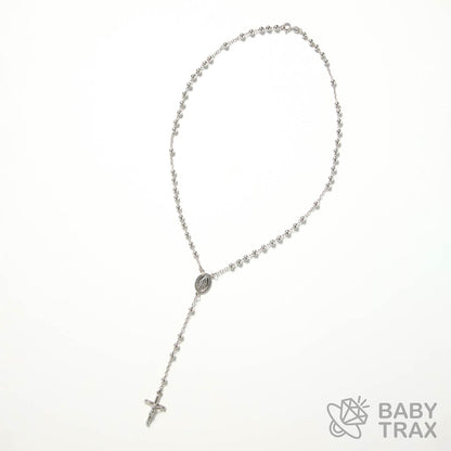 ロザリオネックレス  WGメッキ シルバー 925 33㎝  15ｇ  BT0454