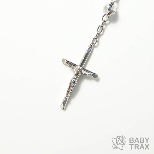 ロザリオネックレス  WGメッキ シルバー 925 49㎝  38ｇ BT0461