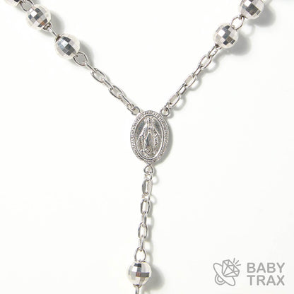 ロザリオネックレス  WGメッキ シルバー 925 49㎝  38ｇ BT0461