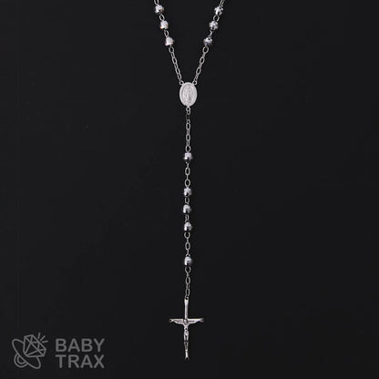 ロザリオネックレス  WGメッキ シルバー 925 49㎝  38ｇ BT0461