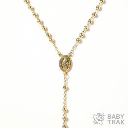 ロザリオネックレス  YGメッキ シルバー 925 35㎝  15ｇ  BT0468