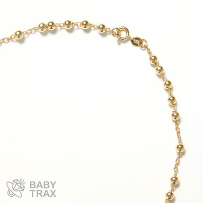 ロザリオネックレス  YGメッキ シルバー 925 35㎝  15ｇ  BT0468