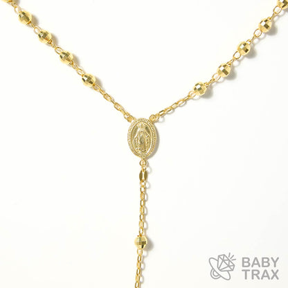 ロザリオネックレス  YGメッキ シルバー 925　BT0481  50㎝  18ｇ