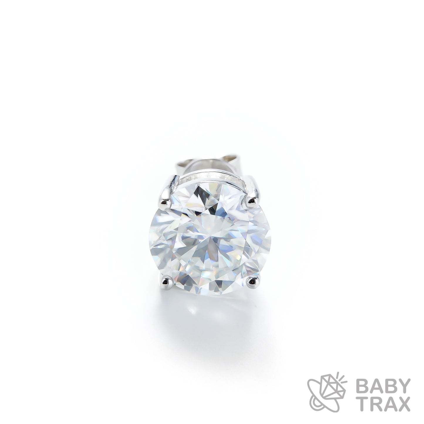 BABY シルバー925 モアサ 一粒ピアス JH01PC07【両耳セット】