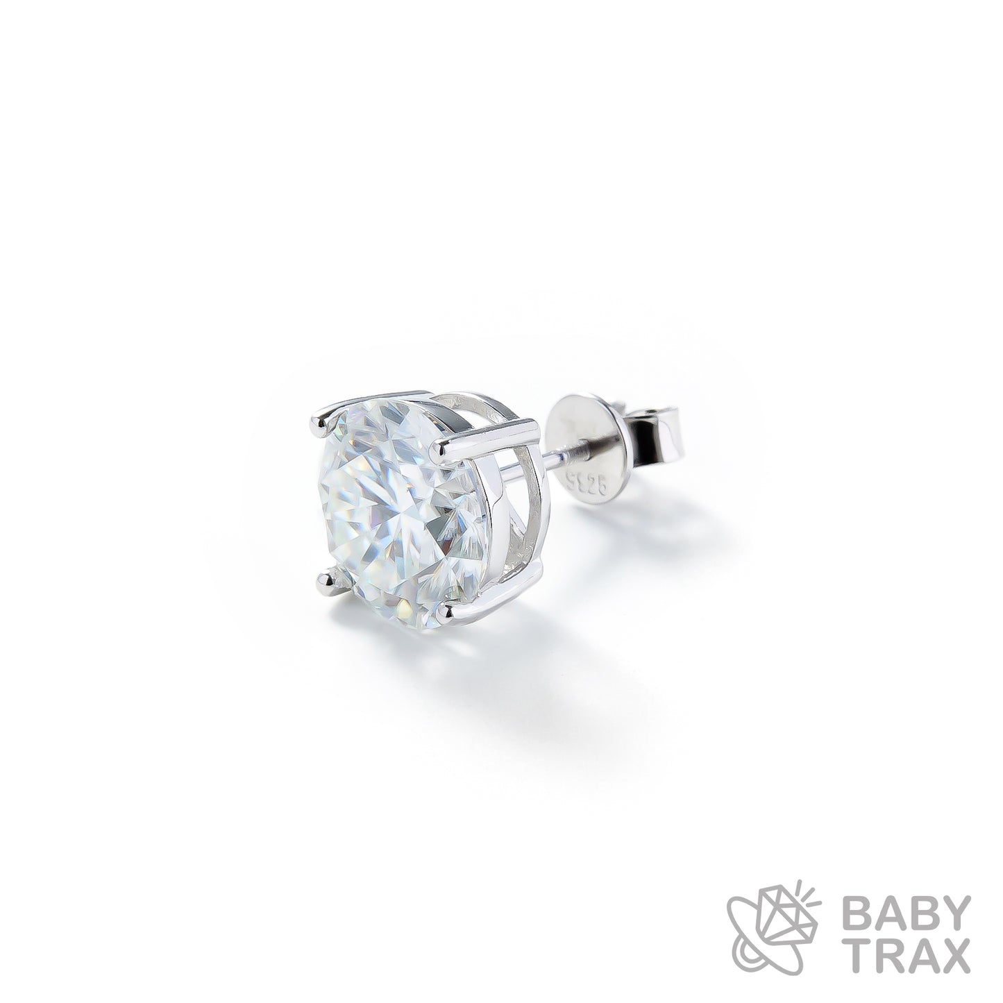 BABY シルバー925 モアサ 一粒ピアス JH01PC07【両耳セット】