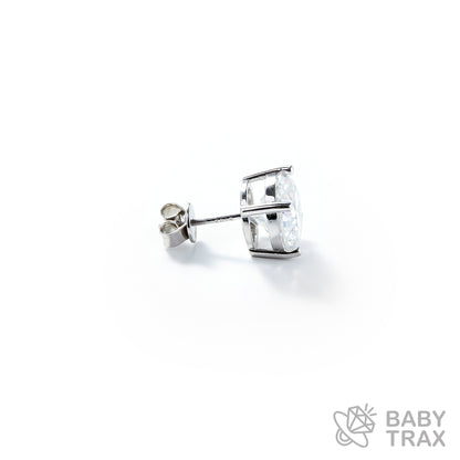BABY シルバー925 モアサ 一粒ピアス JH01PC07【両耳セット】