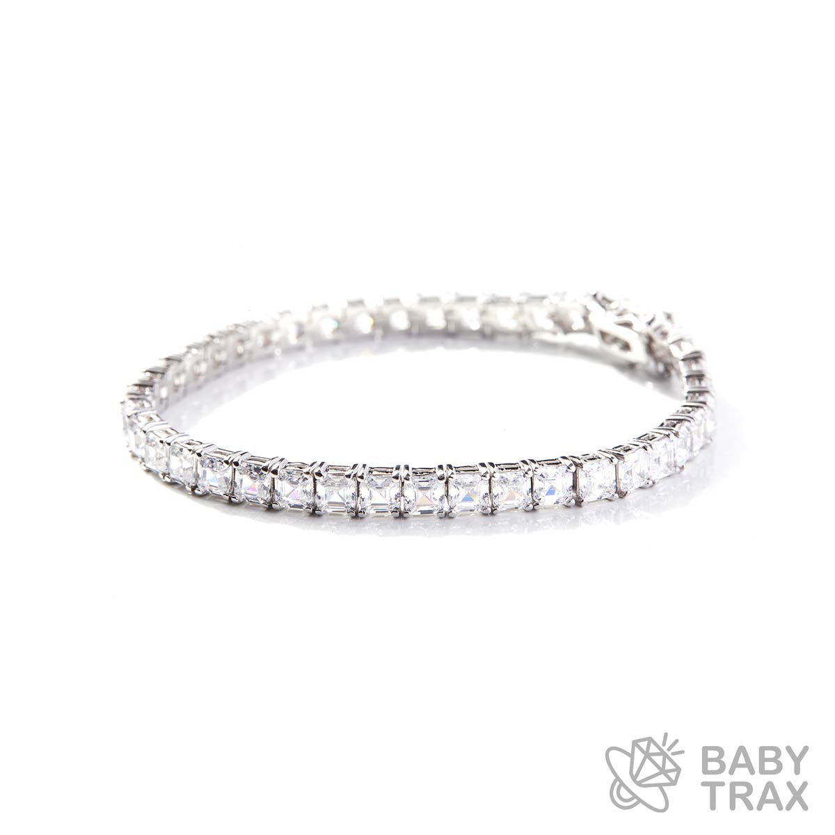 ジルコニア アッシャーブレスレット シルバー 長さ17.5cm TB16