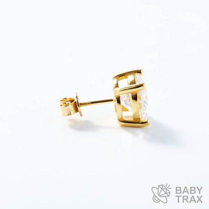 BABY シルバー925 モアサ 一粒ピアスYGメッキ JH01PC08【両耳用】ピアスセット