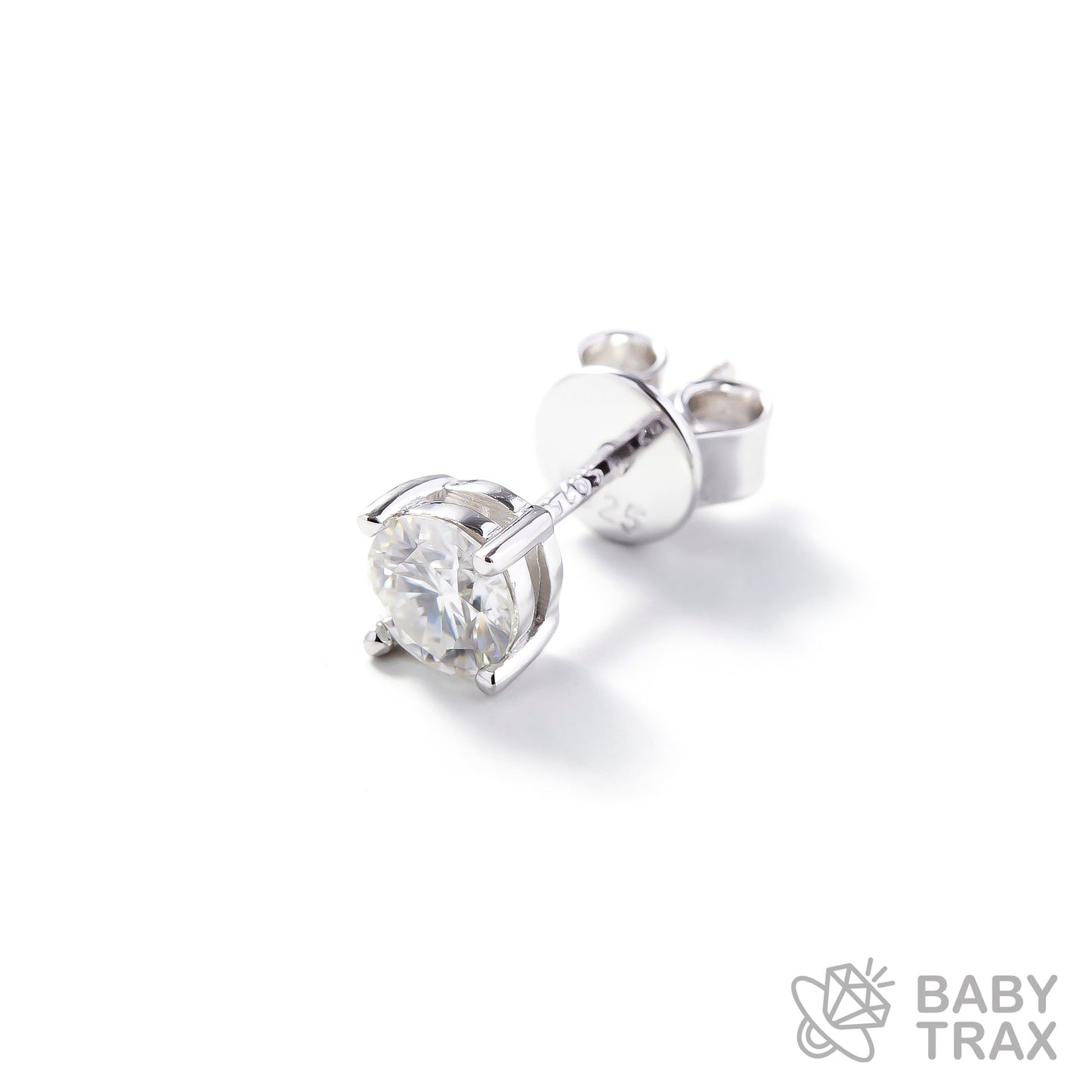 BABY シルバー925 モアサ 一粒ピアス JH01PC01【両耳用】ピアスセット