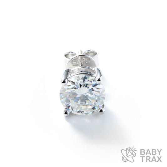 BABY シルバー925 モアサ 一粒ピアス JH01PC05【両耳セット】