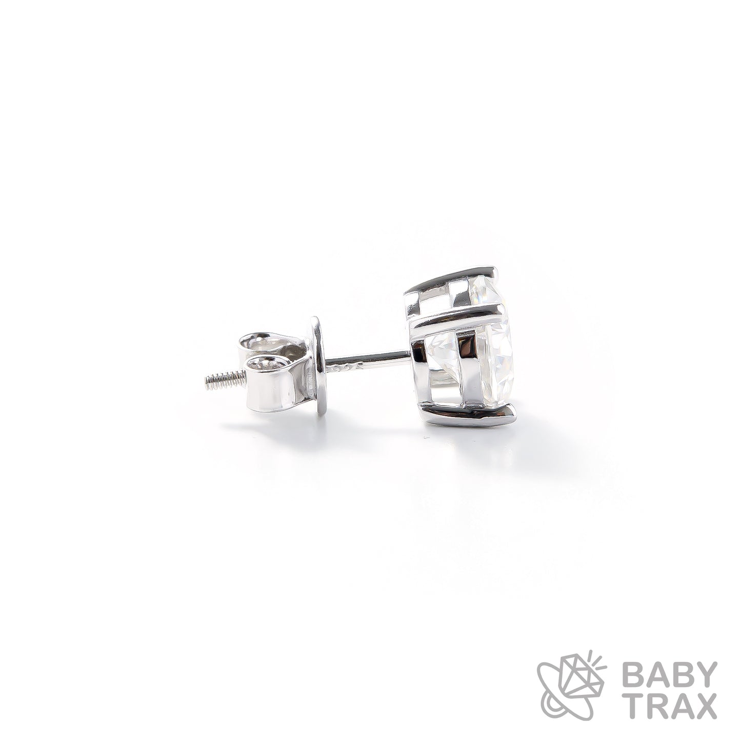 BABY シルバー925 モアサ 一粒ピアス JH01PC05【両耳セット】